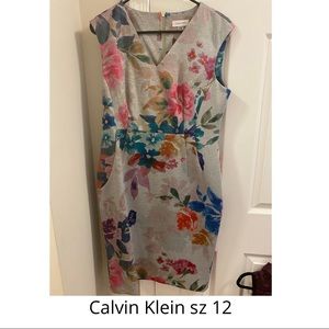 Calvin Klein sz 12 womens floral dress